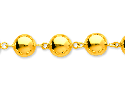 Armband Marseillais-kugeln 9 Mm, 19,5 Cm, 18k Gelbgold - Standard Bild - 2