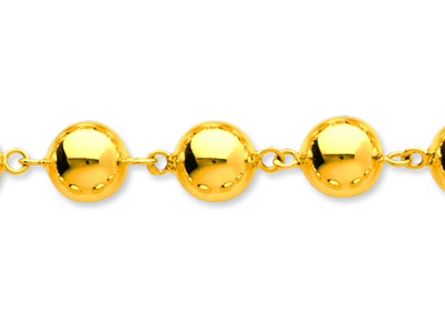 Armband Marseiller Kugeln 9 Mm, 19,5 Cm, 18k Gelbgold - Standard Bild - 2