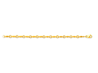 Armband Mit Kleinen Knoten 4,8 Mm, 19 Cm, 18k Gelbgold - Standard Bild - 1