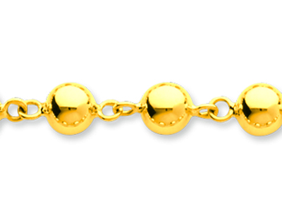 Halskette Marseillais-kugeln 6 Mm, 45 Cm, 18k Gelbgold - Standard Bild - 2