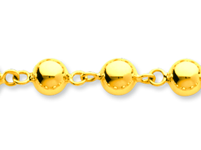 Halskette Marseiller Kugel 6 Mm, 45cm, 18k Gelbgold - Standard Bild - 2