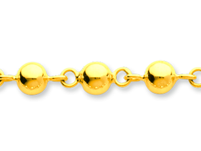 Halskette Marseiller Kugel 5 Mm, 45cm, 18k Gelbgold - Standard Bild - 2