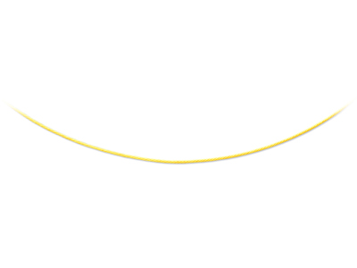 Halskette Kabel 1 Mm, 45 Cm, Gelbgold 18k - Standard Bild - 1