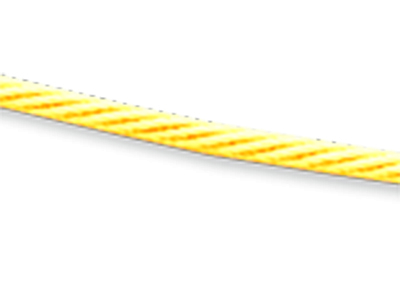 Halskette Kabel 1 Mm, 45 Cm, Gelbgold 18k - Standard Bild - 2