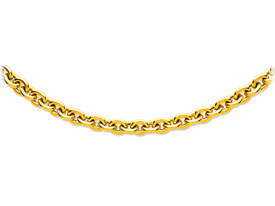 Kette Forçat-masche Rund Hohl 11 Mm, 44 Cm, Gelbgold 18k - Standard Bild - 1