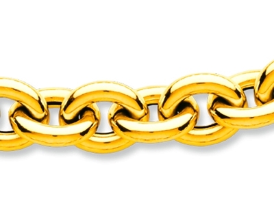 Kette For\at-masche Rund Hohl 11 Mm, 44 Cm, Gelbgold 18k - Standard Bild - 2