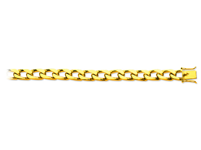 Armband Aus Pferdegeflecht 8 Mm, 21 Cm, Gelbgold 18k