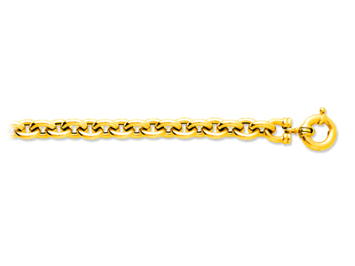 Armband Aus Forçat-maschen, Rund Und Hohl, 11 Mm, 21 Cm, 18k Gelbgold. Ref. 3.50.315