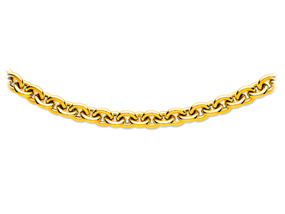 Forçat-kette, Rund, Hohl, 13 Mm, 44,50 Cm, Gelbgold 18k