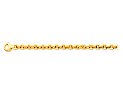 Armband Aus Runden Forçat-maschen 7 Mm, 18,50 Cm, 18k Gelbgold