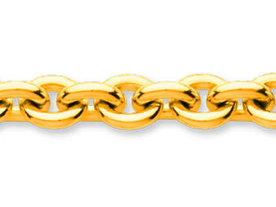 Armband Aus Runden For\at-maschen 7mm, 18,50 Cm, 18k Gelbgold - Standard Bild - 2