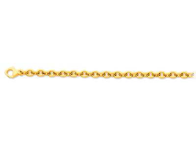 Armband Aus Runden Forçat-maschen 5,60 Mm, 19,50 Cm, 18k Gelbgold - Standard Bild - 1