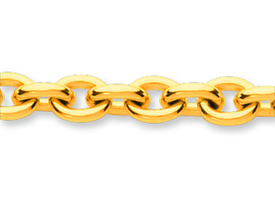 Armband Aus Runden For\at-gliedern 5,60 Mm, 19,50 Cm, Gelbgold 18k - Standard Bild - 2