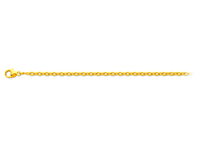 Kette Aus Forçat-maschen Mit Diamantbeschichtung 1,80 Mm, 40 Cm, Gelbgold 18k - Standard Bild - 1