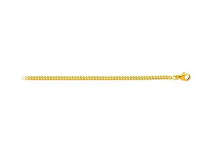 Kette Mit Diamantbesetzten Gourmet-maschen 1,50 Mm, 40 Cm, Gelbgold 18k