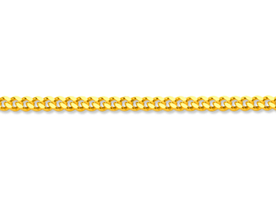 Kette Aus Panzer-mesh Diamantiert 1,90 Mm, 40 Cm, Gelbgold 18k - Standard Bild - 2