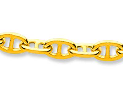 Halskette Ankerkettenglied 6,20 Mm,50 Cm, Gelbgold 18k - Standard Bild - 2