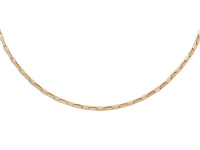 Halskette Kleine Rechteckige Glieder 5 Mm, 50 Cm, 18k Gelbgold. Ref. 4242 - Standard Bild - 1