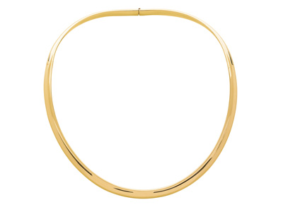 Halskette Torque Ovaler Abschnitt 6mm, 18k Gelbgold. Ref. 4702 - Standard Bild - 1