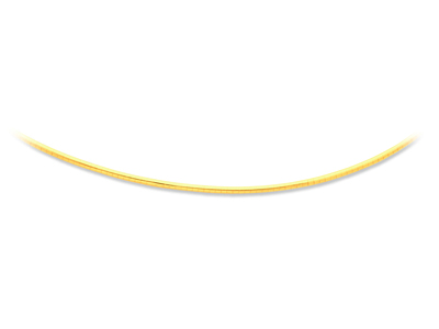 Omega-halskette Rund 2 Mm, 45 Cm, Gelbgold 18k - Standard Bild - 1