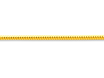 Kette Aus Serpentin-maschen 1,20 Mm, 42 Cm, Gelbgold 18k - Standard Bild - 2