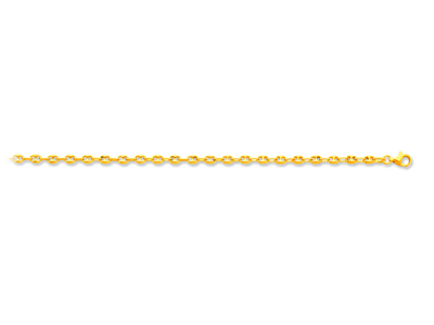 Armband Aus Hohlem Kaffeebohnengeflecht 3,30 Mm, 18 Cm, 18k Gelbgold