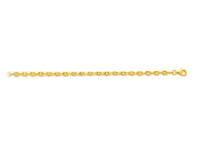 Kaffeebohnenkette Hohlen 3,70 Mm, 45 Cm, Gelbgold 18k - Standard Bild - 1