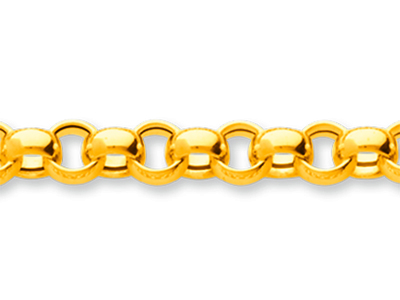 Jaseron-maschenarmband 6 Mm, 19 Cm, 18k Gelbgold - Standard Bild - 2