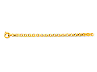 Jaseron-maschenarmband 6 Mm, 21 Cm, 18k Gelbgold