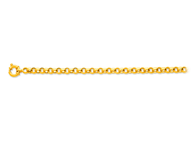 Kette Aus Jaseron-maschen 6 Mm, 45 Cm, Gelbgold 18k