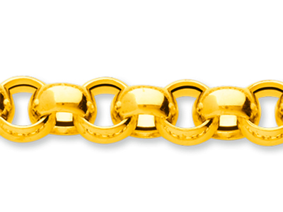 Armband Aus Jaseron-glieder 9,80 Mm, 20,5 Cm, 18k Gelbgold - Standard Bild - 2