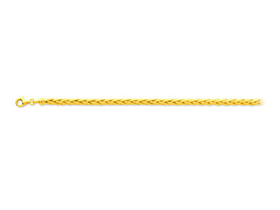 Kette Aus Palmblattmaschen 4 Mm, 45 Cm, Gelbgold 18k - Standard Bild - 1