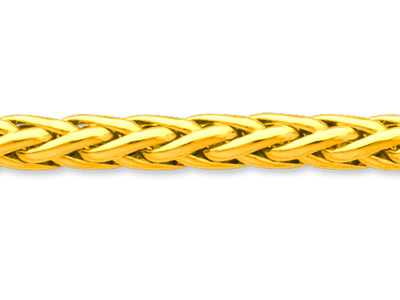 18k Gelbgold Armband Mit Hohlen Palmier-gliedern 6 Mm, 21 Cm - Standard Bild - 2