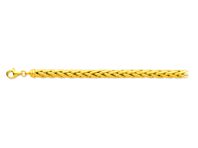 Armband Aus Hohlem Palmier-glieder 7 Mm, 20 Cm, 18k Gelbgold - Standard Bild - 1