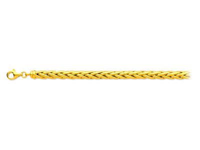 Armband Aus Hohlem Palmier-glieder 8 Mm, 20 Cm, 18k Gelbgold - Standard Bild - 1