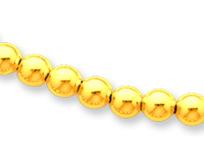 Halskette Pariser Kugeln 3 Mm, 43 Cm, 18 Karat Gelbgold - Standard Bild - 2