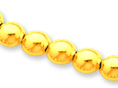 Halskette Pariser Kugeln 4 Mm, 43 Cm, 18 Karat Gelbgold - Standard Bild - 2