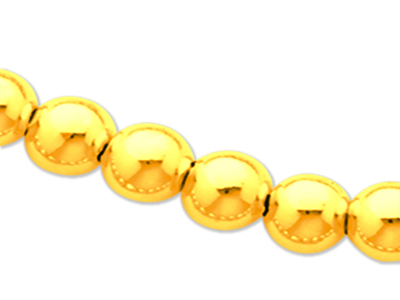 Halskette Pariser Kugeln 5 Mm, 43 Cm, 18k Gelbgold - Standard Bild - 2