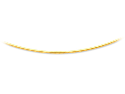 Omega-halskette Rund Gewickelt 1,8 Mm, 50 Cm, Gelbgold 18k - Standard Bild - 1