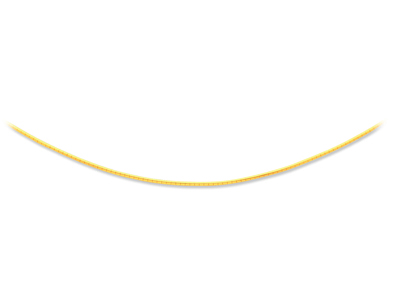 Omega-halskette Rund 1,5 Mm, Abschraubbare Endstücke, 42 Cm, 18k Gelbgold