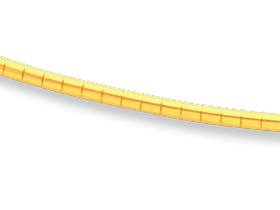 Omega-halskette Rund 1,5 Mm, Abschraubbare Endstücke, 42 Cm, 18k Gelbgold - Standard Bild - 2
