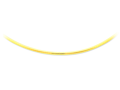 Omega-halskette, Gewolbt 3 Mm, 45 Cm, Gelbgold 18k