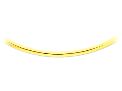 Gewolbte Omega-halskette 6 Mm, 42 Cm, 18k Gelbgold - Standard Bild - 1