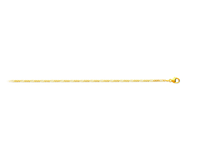 1/3 Alternierende Gliederkette, 1,5mm, 50 Cm, 18k Gelbgold - Standard Bild - 1