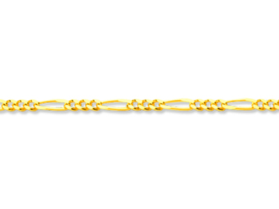 1/3 Alternierende Gliederkette, 1,5mm, 50 Cm, 18k Gelbgold - Standard Bild - 2