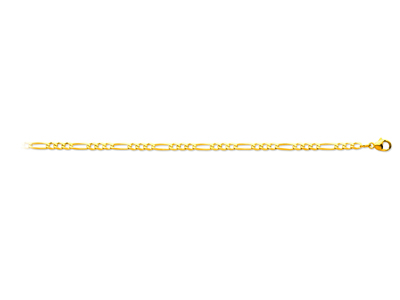 Kette Mit Alternierenden Gliedern 13 Sehr Dünn 3 Mm, 50 Cm, 18k Gelbgold