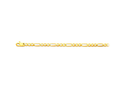 Armband Mit Alternierenden Gliedern1/3 Ultraflach 4,80 Mm, 21 Cm, 18k Gelbgold - Standard Bild - 1