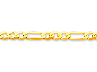 Armband Mit Alternierenden Gliedern1/3 Ultraflach 4,80 Mm, 21 Cm, 18k Gelbgold - Standard Bild - 2