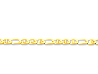 Marine-maschenkette Im Wechsel 1/3.2.20 Mm, 45 Cm, Gelbgold 18k - Standard Bild - 2