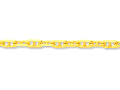Ankerkettenglied, Diamantschliff, 2,30 Mm, 50 Cm, Gelbgold 18k - Standard Bild - 2